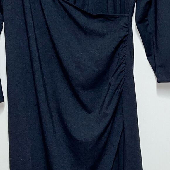 NWT Habitat 55980 Mock Wrap Dress (Core Basic) - Black Sz M/L - Picture 5 of 8